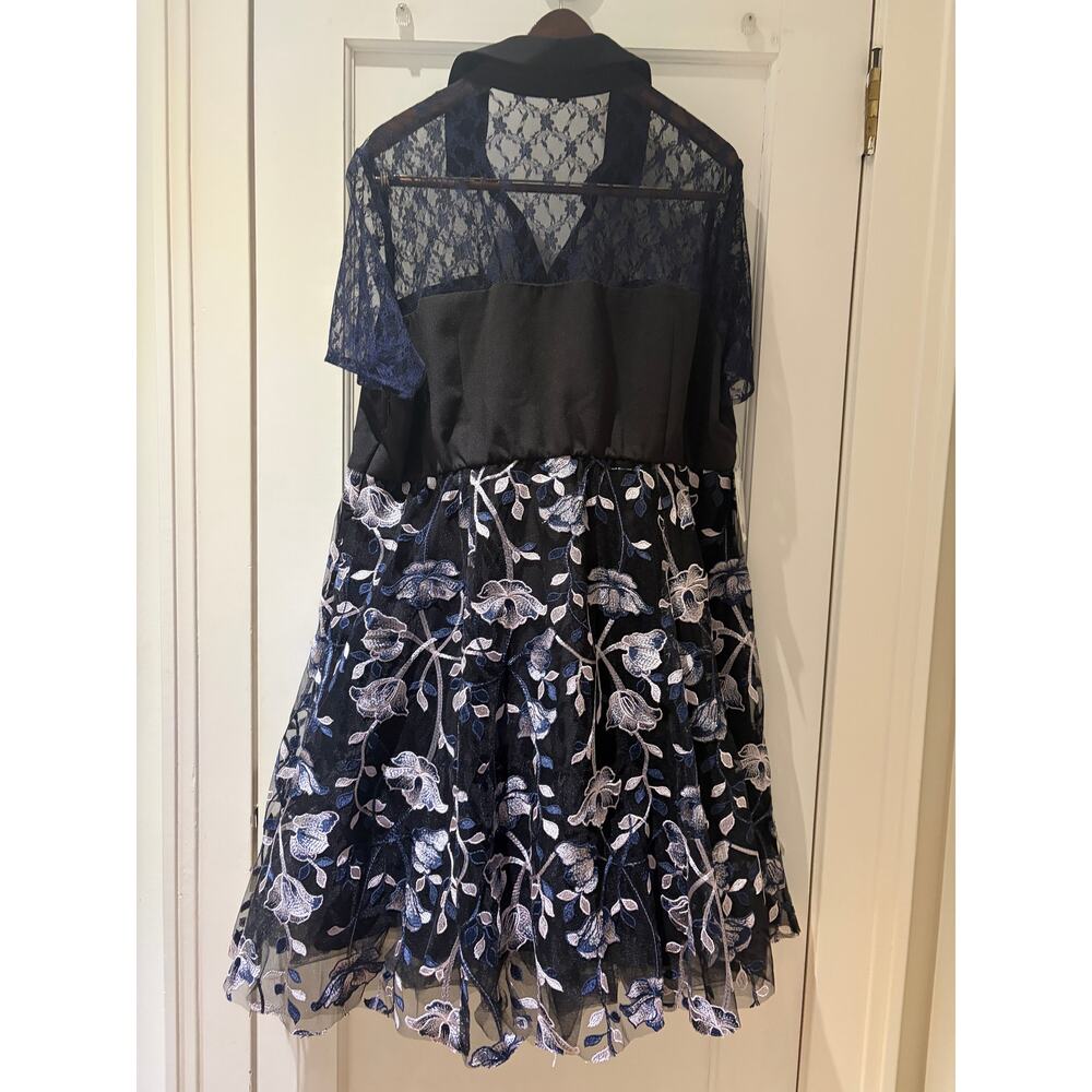 Eloquii Lace Floral Dress Cocktail Tulle Size 16 NWT - Picture 6 of 10